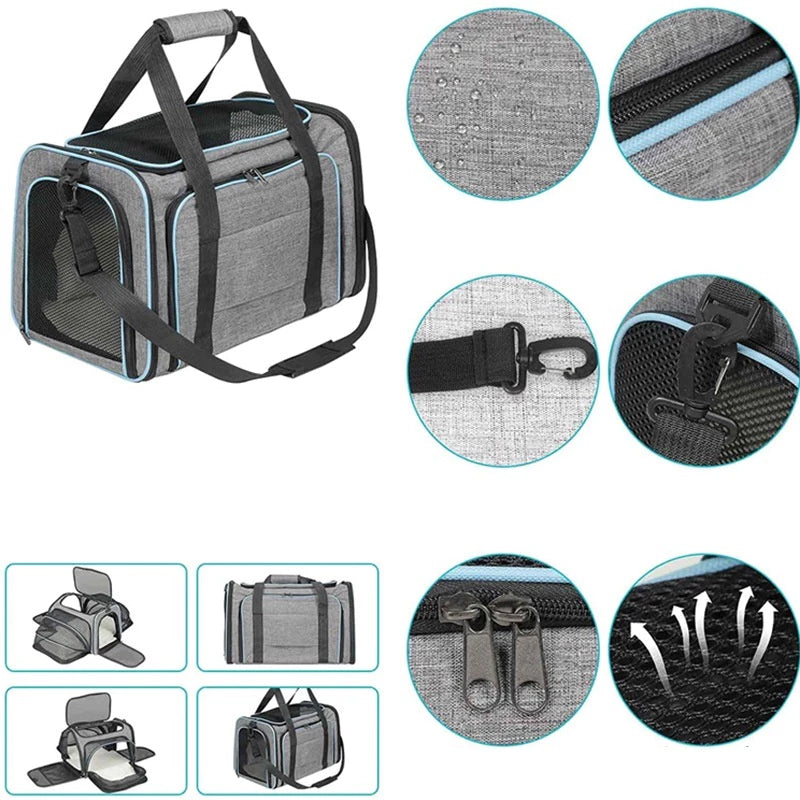 Bolsa de transporte expansível
